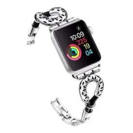 Leather Ethnic Bracelet, Stainless Steel iWatch Series 7 6 5 4