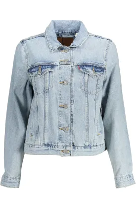 Levi's Light Blue Cotton Women Jacket Denim