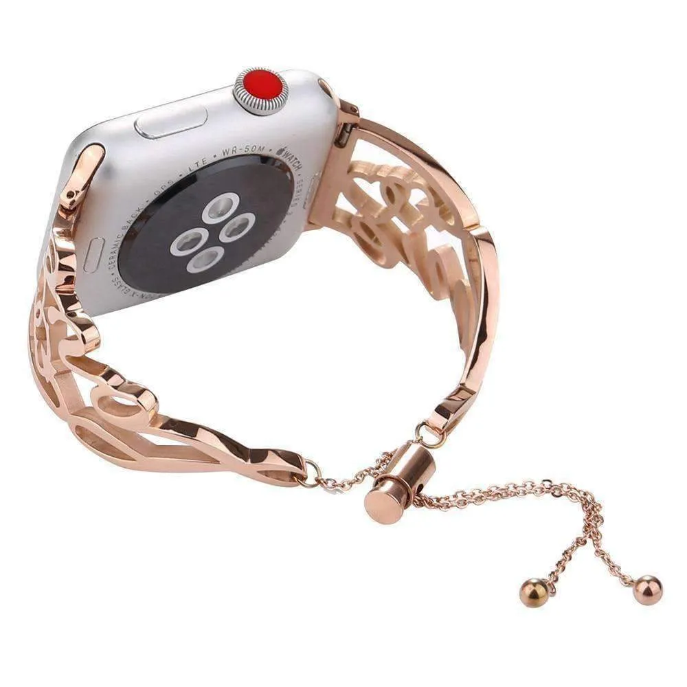 Love Bracelet Adjustable Cuff Iwatch Metal Watch Series 7 6 5