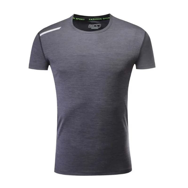 Men Running T-Shirts Quick Dry Compression Gym Fitness Jogging Sports Short Sleeve Tops Soccer Sportswear Male Jersey Breathable