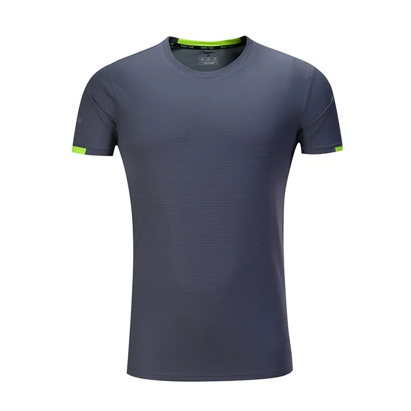 Men Running T-Shirts Quick Dry Compression Gym Fitness Jogging Sports Short Sleeve Tops Soccer Sportswear Male Jersey Breathable