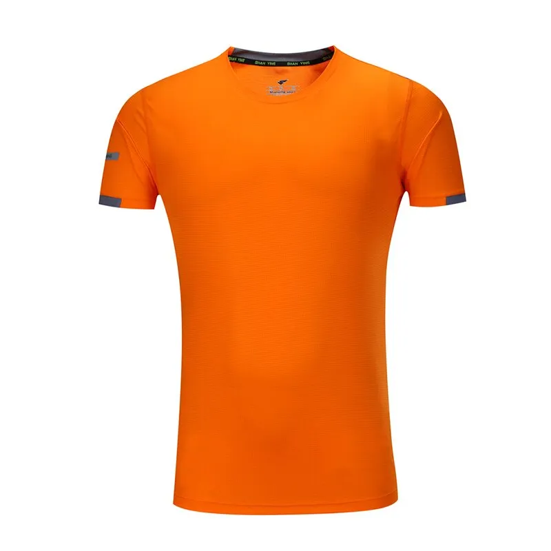 Men Running T-Shirts Quick Dry Compression Gym Fitness Jogging Sports Short Sleeve Tops Soccer Sportswear Male Jersey Breathable