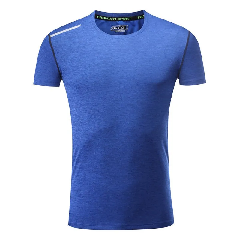 Men Running T-Shirts Quick Dry Compression Gym Fitness Jogging Sports Short Sleeve Tops Soccer Sportswear Male Jersey Breathable