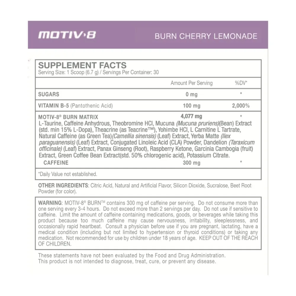 Motiv-8 Burn 30 Servings