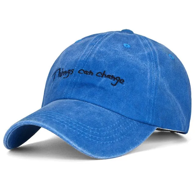 Plain Color Washed Cotton Trucker Baseball Adjustable Snapback Cap