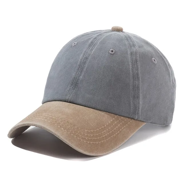 Plain Color Washed Cotton Trucker Baseball Adjustable Snapback Cap