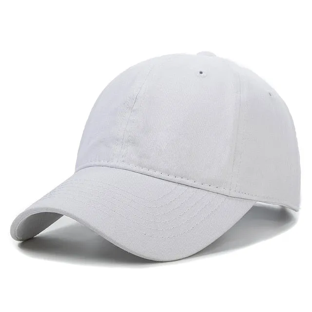 Plain Color Washed Cotton Trucker Baseball Adjustable Snapback Cap