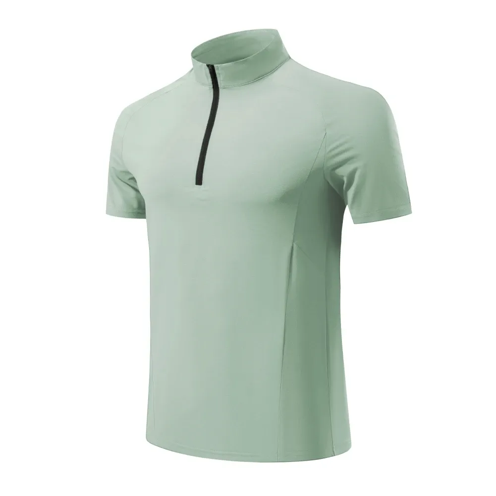 Quick Dry Men’s Zippered Neck Sports T-Shirt - SF2170