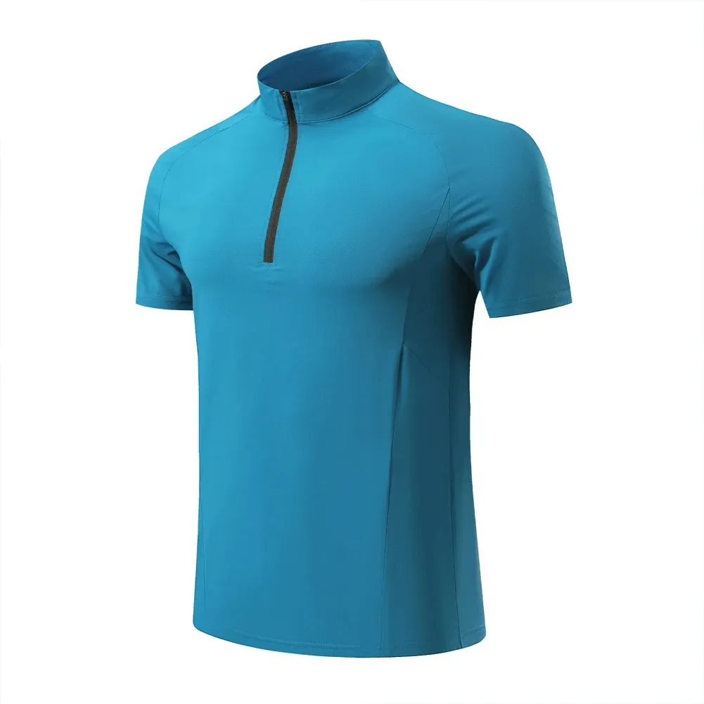 Quick Dry Men’s Zippered Neck Sports T-Shirt - SF2170