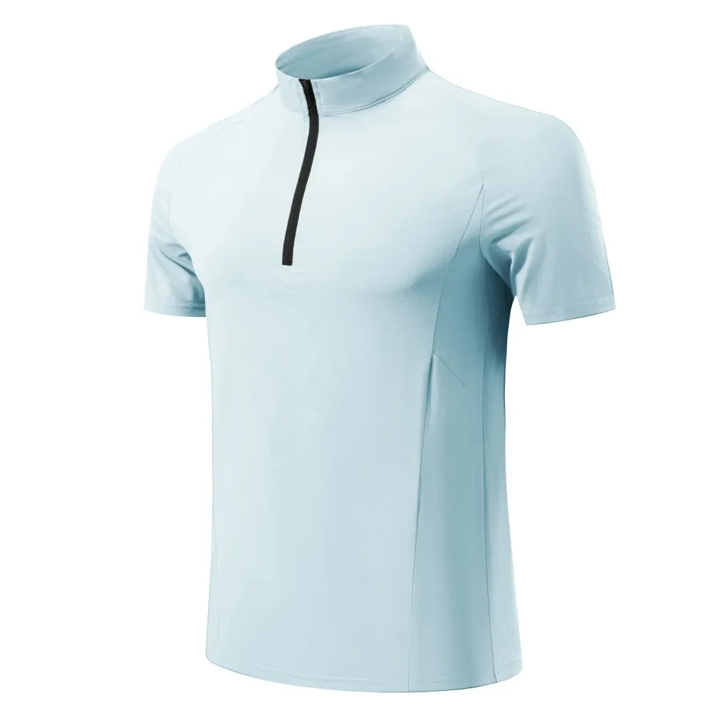 Quick Dry Men’s Zippered Neck Sports T-Shirt - SF2170