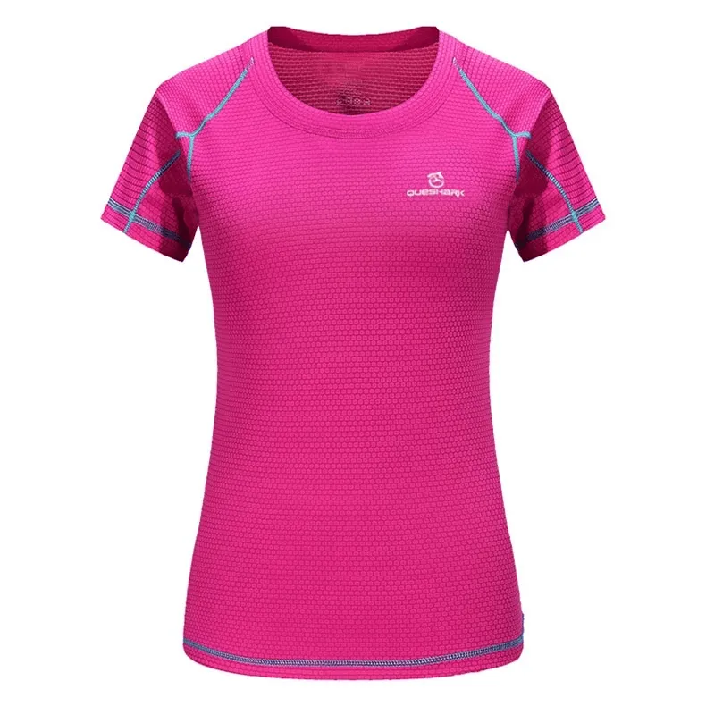 Quick Dry Short Sleeves Sports Running T-Shirt / Female Breathable Slim Top - SF0019