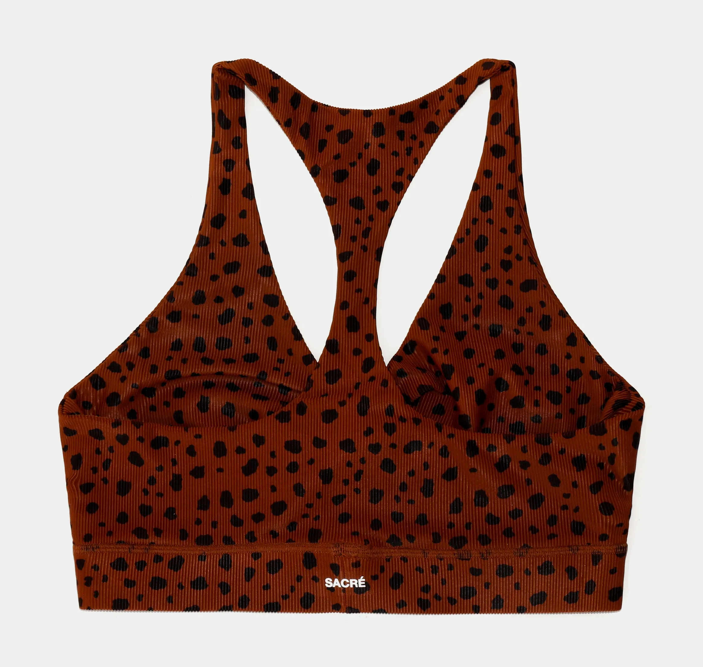 Riley Sports Bra Womens Top (Brown)