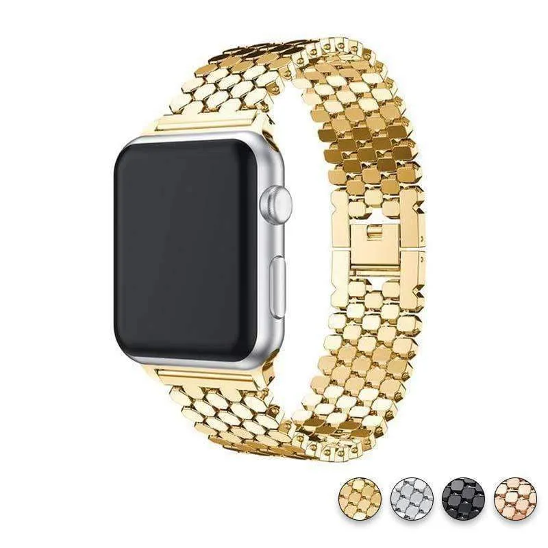 Silver Apple Watch Band Series Women's Steel Bracelet Strap