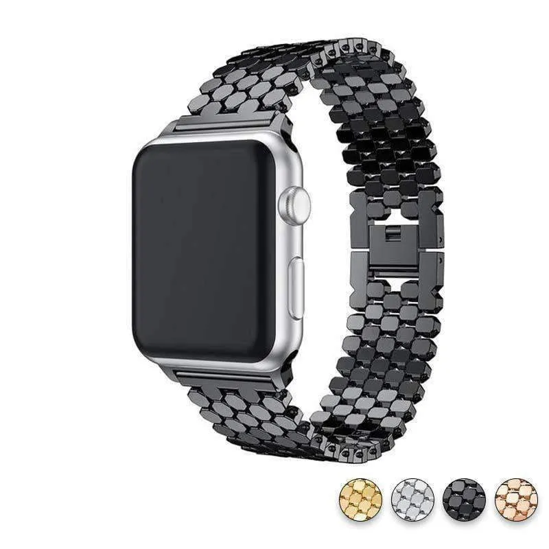 Silver Apple Watch Band Series Women's Steel Bracelet Strap