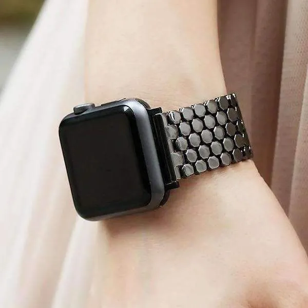 Silver Apple Watch Band Series Women's Steel Bracelet Strap