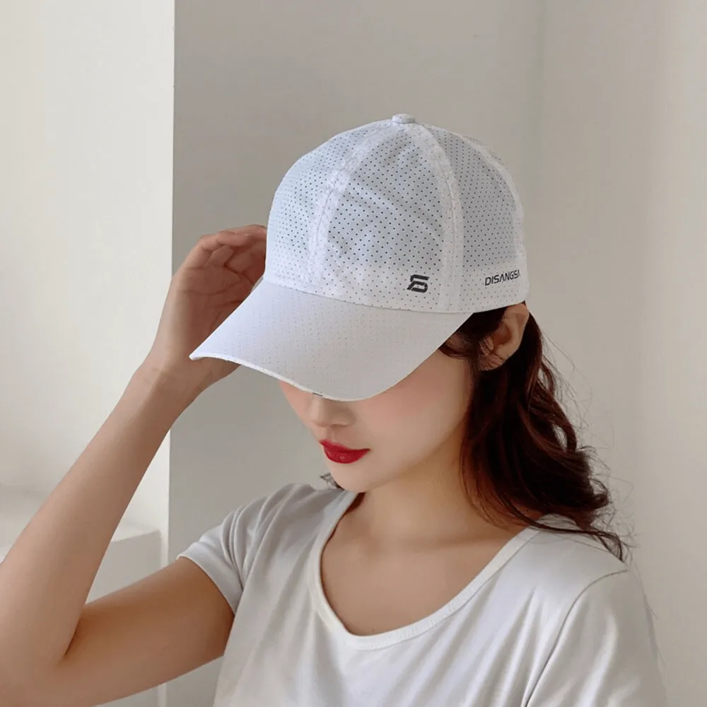 Solid Color Breathable Mesh Baseball Cap / Outdoor Sports Sun Visor - SF1371