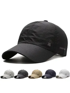 Solid Color Breathable Mesh Baseball Cap / Outdoor Sports Sun Visor - SF1371