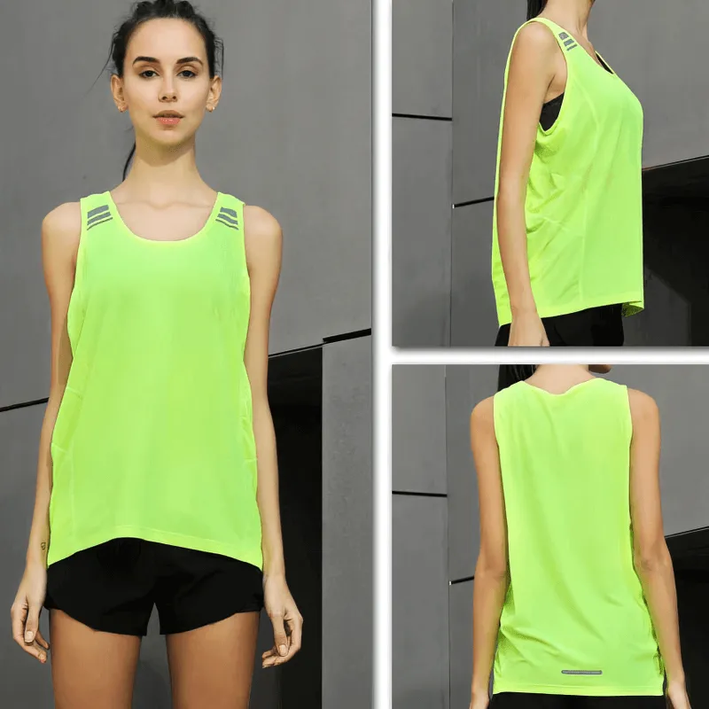 Solid Color Loose Tank Top For Women / Running Sports Sleeveless Tank - SF0027