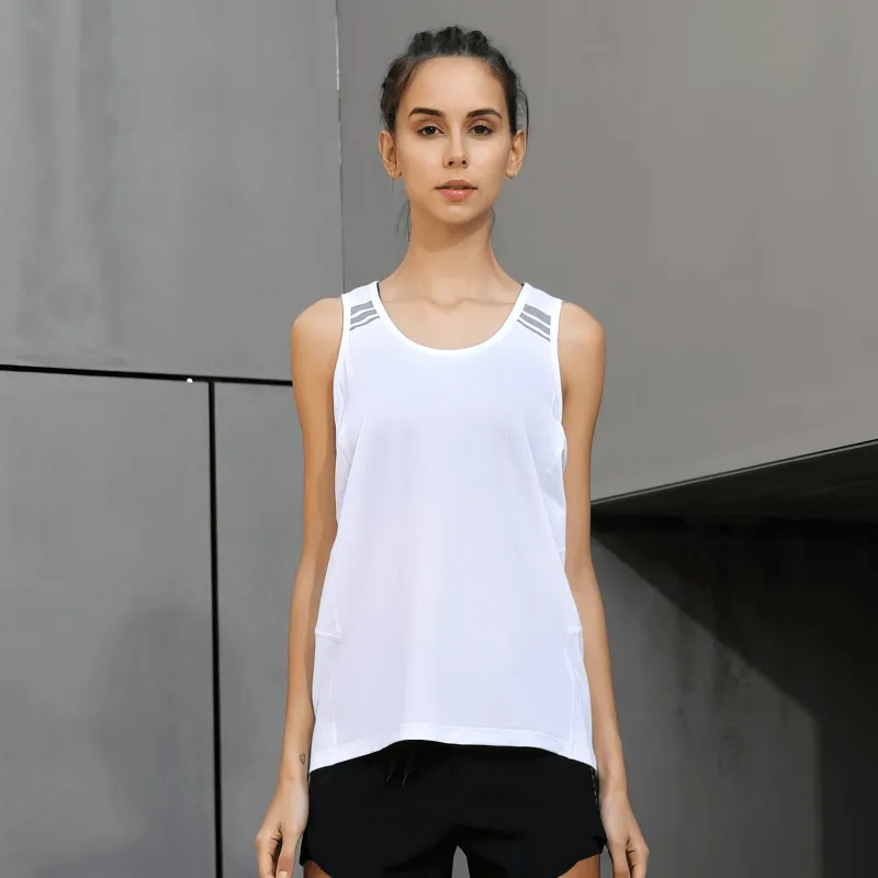 Solid Color Loose Tank Top For Women / Running Sports Sleeveless Tank - SF0027