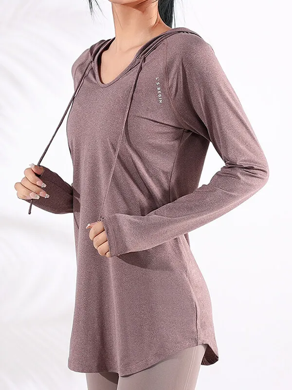 Sports Loose Hooded Sweatshirt for Women / Fitness Clothes - SF1223