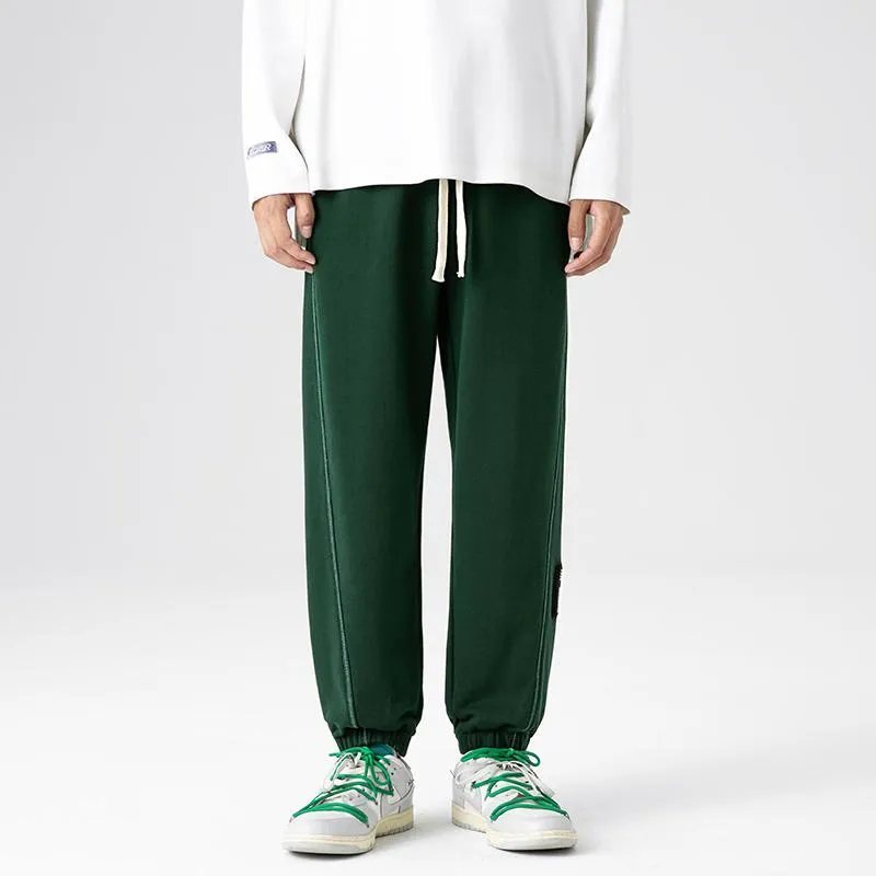 Straight Trendy Knitted Tapered Cropped Sports Loose Fit Sweatpant