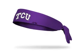 TCU: Logo Purple Tie Headband