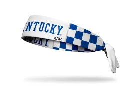 University of Kentucky: Checkered White Tie Headband