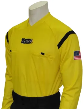 USA901LA YW - Smitty "Made in USA" - Louisiana Yellow Soccer Long Sleeve Shirt