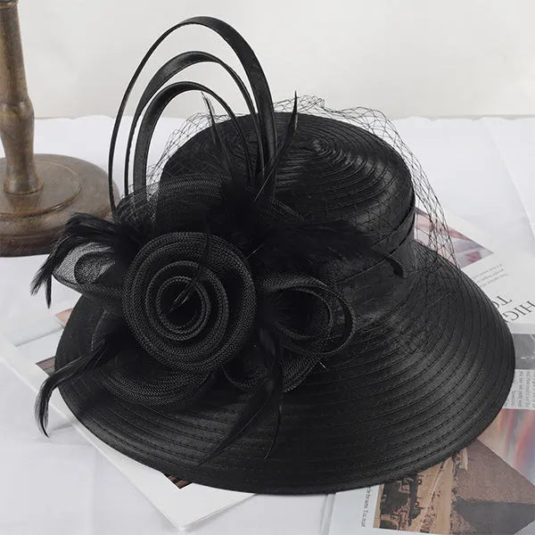 Women Satin Church Tea Wedding Hat SD701