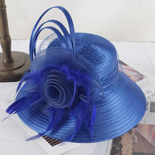 Women Satin Church Tea Wedding Hat SD701