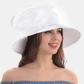 Women Satin Church Tea Wedding Hat SD701