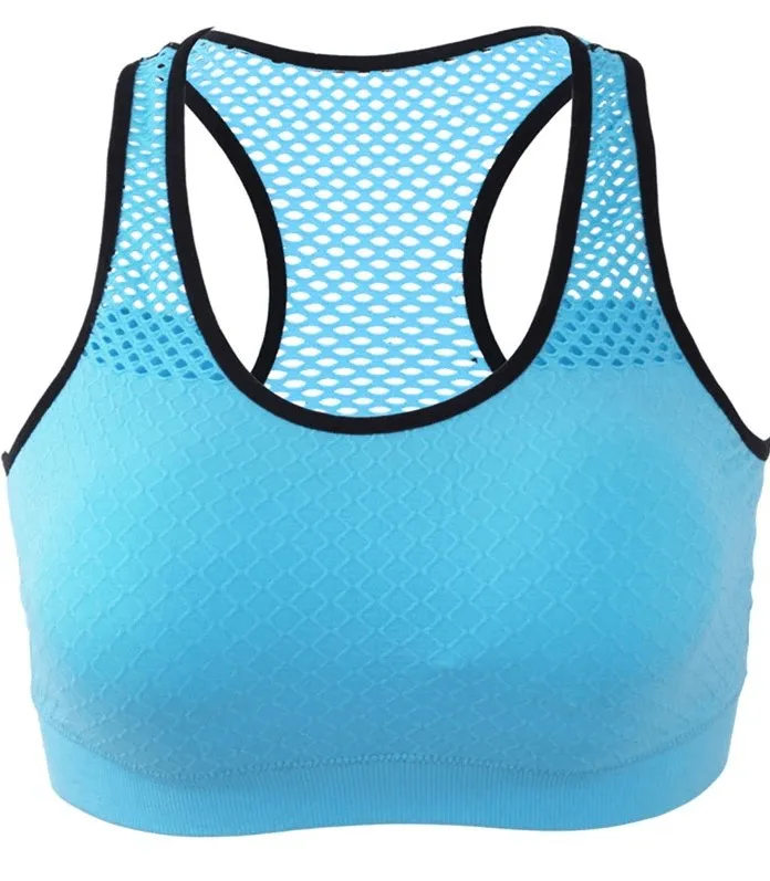 Women's Seamless Yoga Top / Sports Cropped Bra / Quick Dry Mesh Top - SF0032