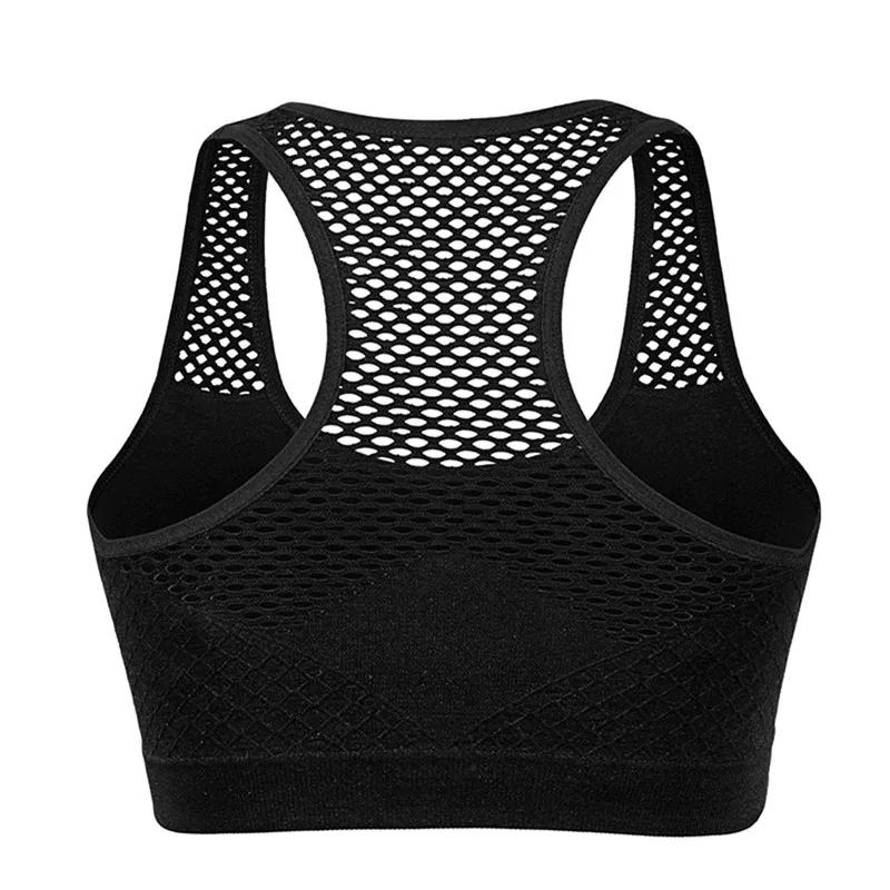 Women's Seamless Yoga Top / Sports Cropped Bra / Quick Dry Mesh Top - SF0032