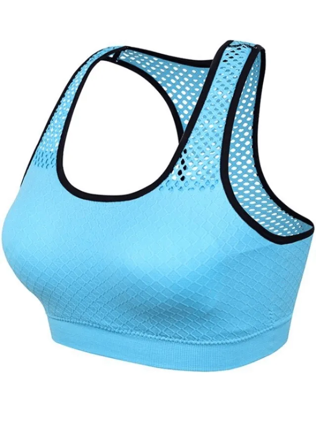 Women's Seamless Yoga Top / Sports Cropped Bra / Quick Dry Mesh Top - SF0032