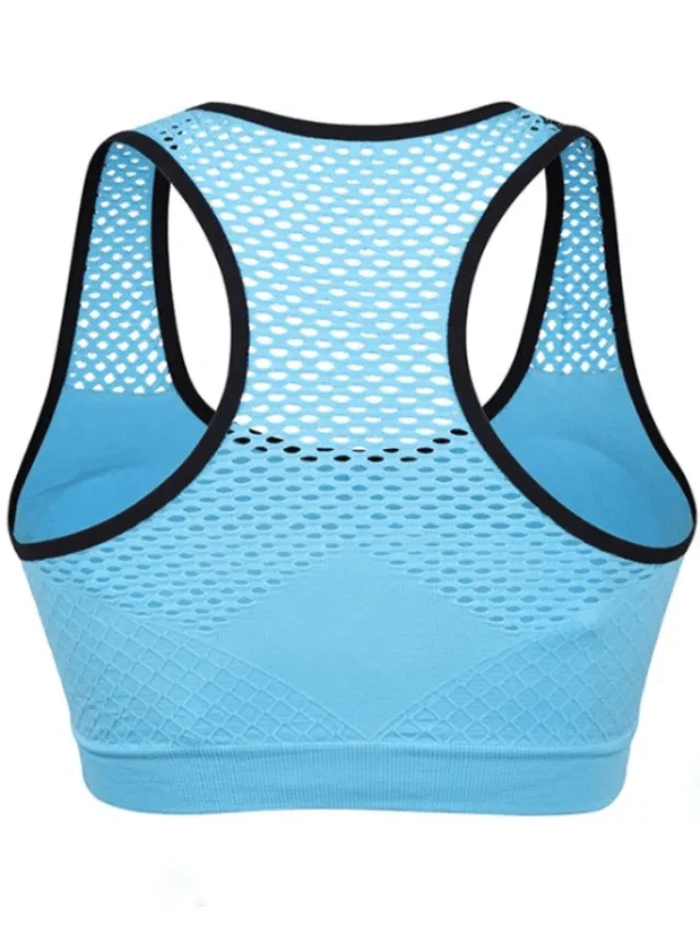 Women's Seamless Yoga Top / Sports Cropped Bra / Quick Dry Mesh Top - SF0032