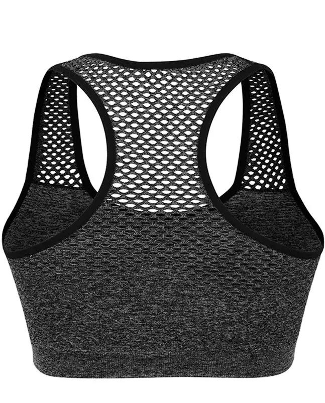 Women's Seamless Yoga Top / Sports Cropped Bra / Quick Dry Mesh Top - SF0032