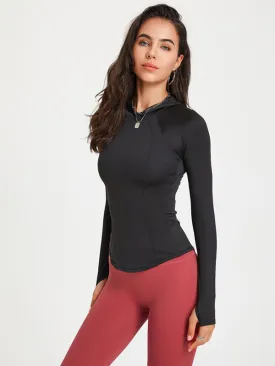 Women's Sports Slim Hoodie / Quick Dry Fitness Top with Hood - SF1238